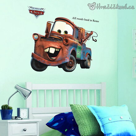 Samolepka na zeď Burák z pohádky Auta (Cars) | Dekorace do dětského pokoje
