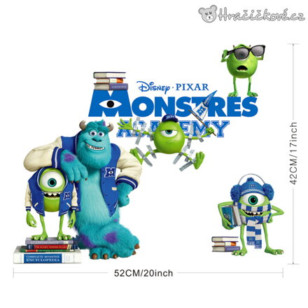 Samolepka na zeď Příšerky s.r.o. 52x42 cm | Monsters Inc Disney Pixar dekorace