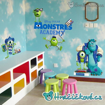 Samolepka na zeď Příšerky s.r.o. 52x42 cm | Monsters Inc Disney Pixar dekorace