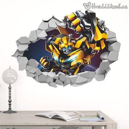 Samolepka na zeď Transformers Bumblebee 70x50 cm | Dekorace do dětského pokoje