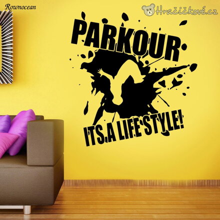 Parkour - životní styl, samolepka na zeď, 2 velikosti