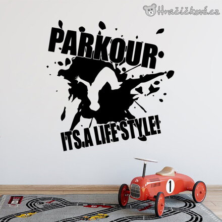 Parkour - životní styl, samolepka na zeď, 2 velikosti