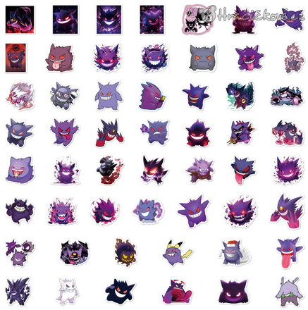50 ks samolepek Pokemon Gengar