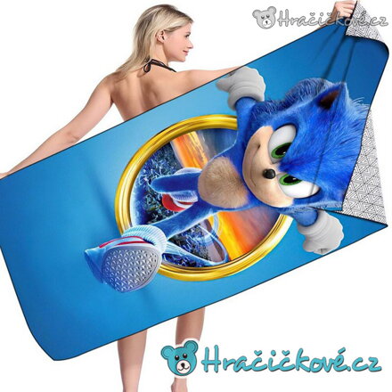 Osuška Ježek Sonic 150x75 cm | Velká dětská osuška Sonic, typ 3