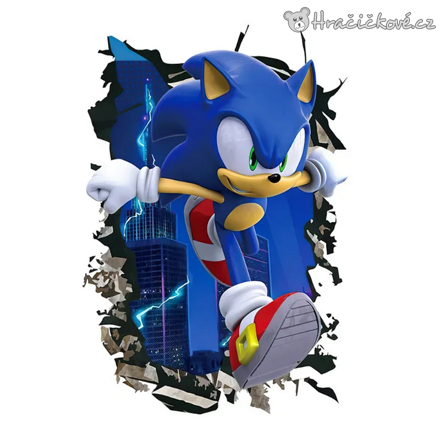 Samolepka na zeď Sonic 47x47 cm | Dekorace Sonic, typ 2
