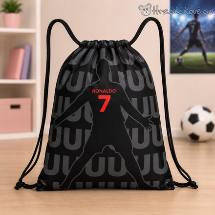 Fotbalový vak Cristiano Ronaldo 43 cm | Sáček na přezůvky do školy a školky