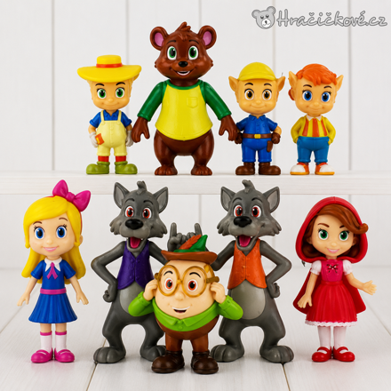 Figurky Zlatovláska a medvídek Goldie & Bear | Sada 9 figurek z pohádky