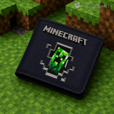 Peněženka Minecraft Creeper | Dětská peněženka Minecraft, typ 1