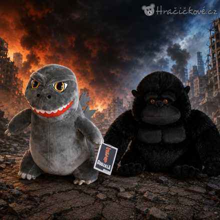 Plyšové hračky Godzilla vs. Kong 25–40 cm | Plyšák Godzilla a Kong