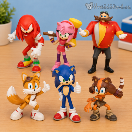 Figurky Ježek Sonic | Sada 6 figurek Sonic the Hedgehog, typ 2