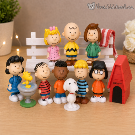 Figurky Snoopy a Charlie Brown | Sada 12 figurek Peanuts Snoopy