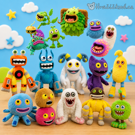 Plyšové hračky My Singing Monsters 25 cm | Zpívající příšerky plyšáci