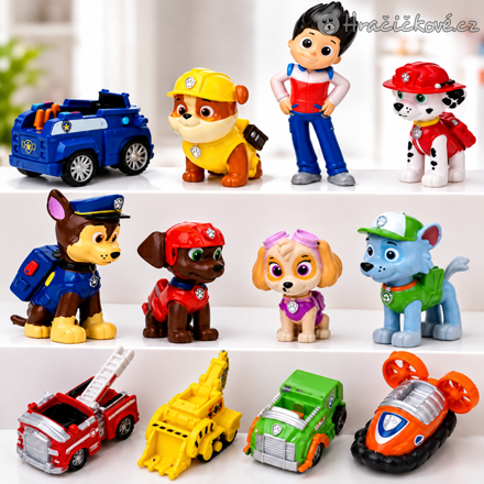  Figurky Tlapková patrola 3–5 cm sada 12 ks | Paw Patrol figurky