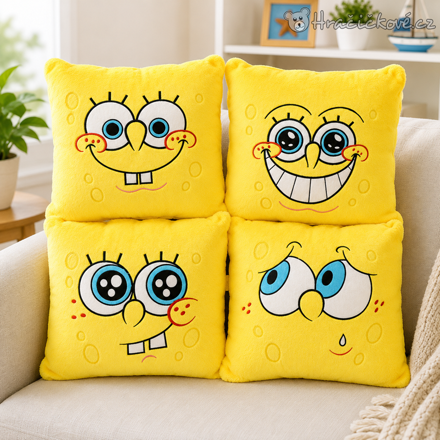 Polštář SpongeBob 34 × 34 cm | Pohádkový polštářek pro děti