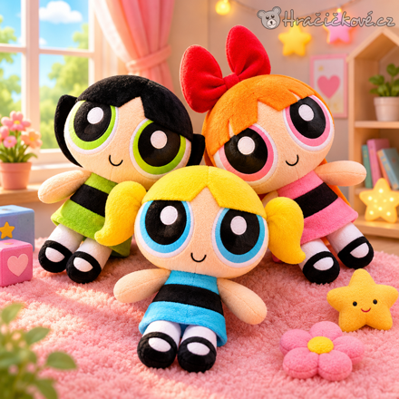 Plyšová panenka Powerpuff Girls 20 cm | Roztomilá plyšová hrdinka