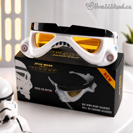 Star Wars LED brýle Stormtrooper 16 cm | Bílé svítící brýle Hvězdné války
