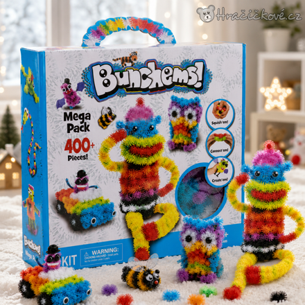 400 ks vzdělávací puzzle Bunchems | Kreativní stavebnice pro děti