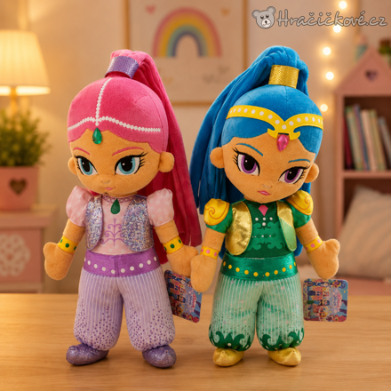 Plyšové panenky Třpytka a Světla Shimmer and Shine 30 cm