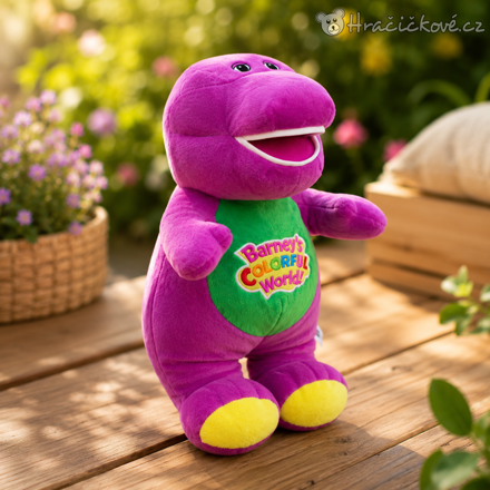 Plyšový dinosaurus Barney 30 cm | Hebký plyšák Barney pro děti