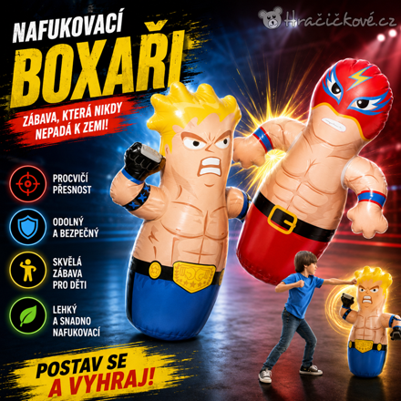 Nafukovací boxovací pytel 90 cm | Dětský boxovací panák