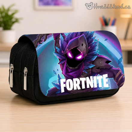 Školní penál Fortnite na 2 zipy | penál pro fanoušky Fortnite, typ 1