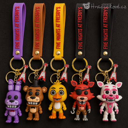 Sada klíčenek Five Nights at Freddy's 5 ks | FNAF klíčenky s figurkami