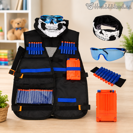 Vesta s vybavením typu Nerf set 5 ks | Akční sada pro děti