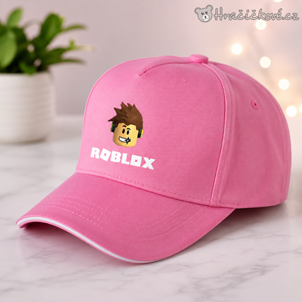Dětská kšiltovka Roblox růžová | Gaming kšiltovka pro děti
