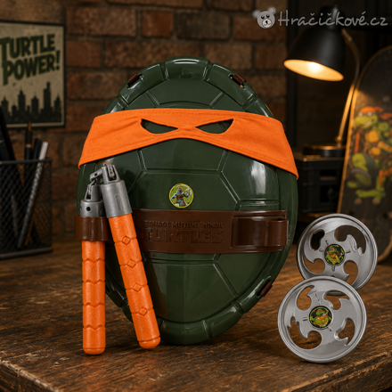Ninja želva Michelangelo převlek | Dětský kostým Ninja Turtles se zbraněmi