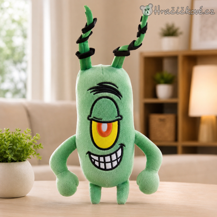 Plyšový Plankton SpongeBob 18 cm | Hebký plyšák Plankton pro děti