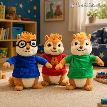Plyšáci Alvin a Chipmunkové | Sada plyšáků Alvin and the Chipmunks 3 ks