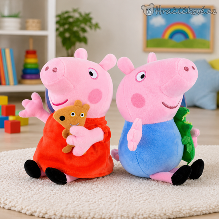 Plyšové prasátko Pepina a Tomík 19 cm | Peppa Pig plyšáci pro děti