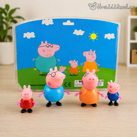 Figurky Prasátko Pepina 4 ks | Rodina Peppa Pig figurky pro děti