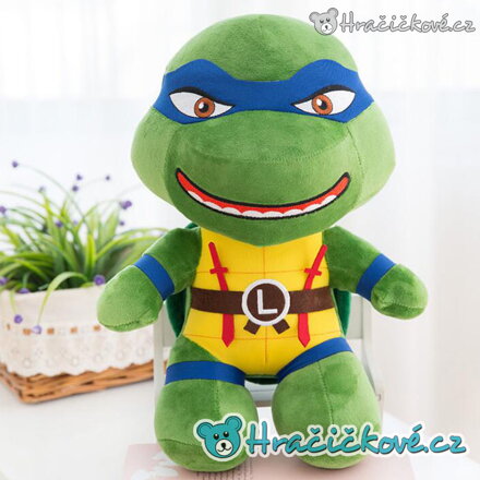 Plyšová Ninja želva Leonardo 25/40 cm | Plyšák Ninja Turtles