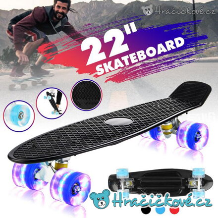 Skateboard Penny Board 22" se svítícími kolečky | Dětský skateboard