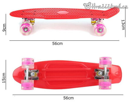 Skateboard Penny Board 22" se svítícími kolečky | Dětský skateboard