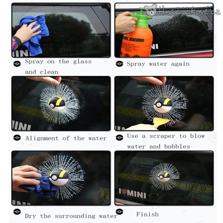3D zábavná samolepka Pokemon Go na auto