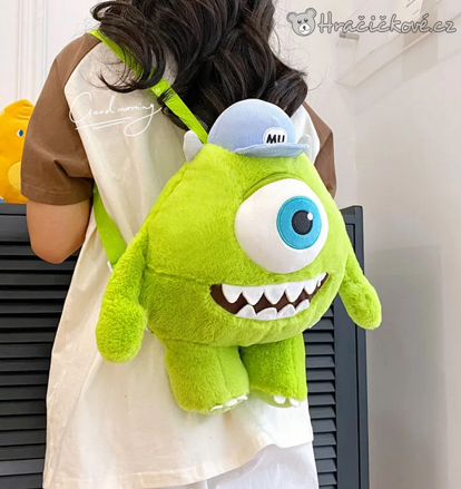 Dětský plyšový batoh (batůžek) s motivem Příšerky s.r.o. - Mike Wazowski