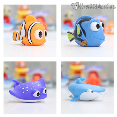 Figurky do vody Nemo 8 ks | Koupací figurky Hledá se Nemo pro děti