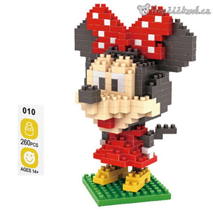 tavebnicové bloky Minnie Mouse 260 dílků | Stavebnice postavičky Minnie