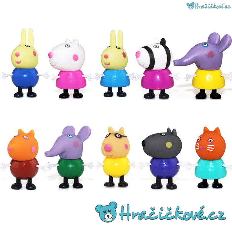 Sada 10ks Figurek Prasatko Peppa Pepina Peppa Pig