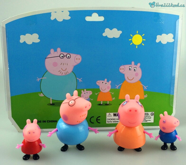 Figurky Prasatko Peppa Pepina Peppa Pig 4ks