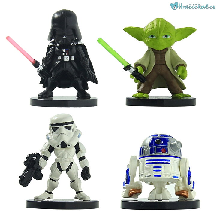 Figurka Star Wars Yoda Darth Vader Stormtroopers A Robot 4ks