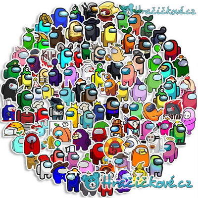 Samolepky Among Us 10/50/100 ks