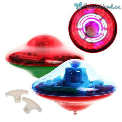 Svítící a hrající "káča" typu Ufo 