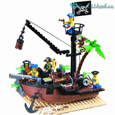 Pirátská loď, 178 dílků (stavebnice typu Lego)