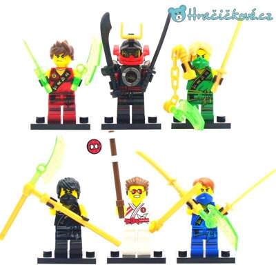 Figurky Phantom Ninja 6ks, stavebnice typu Lego