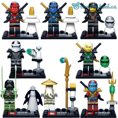 Figurky Phantom Ninja 8ks (stavebnice typu Lego)