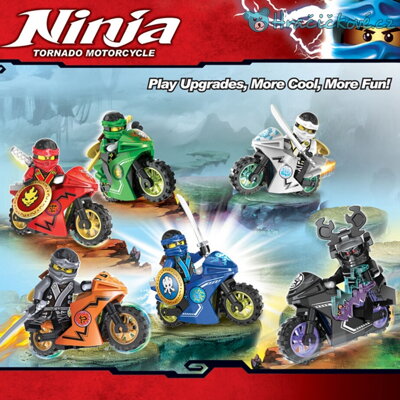 Figurky Ninjago Phantom s motocykly 6ks (stavebnice typu Lego)