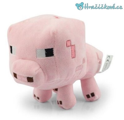 Minecraft plyšové Prase (Pig), vel. 16cm